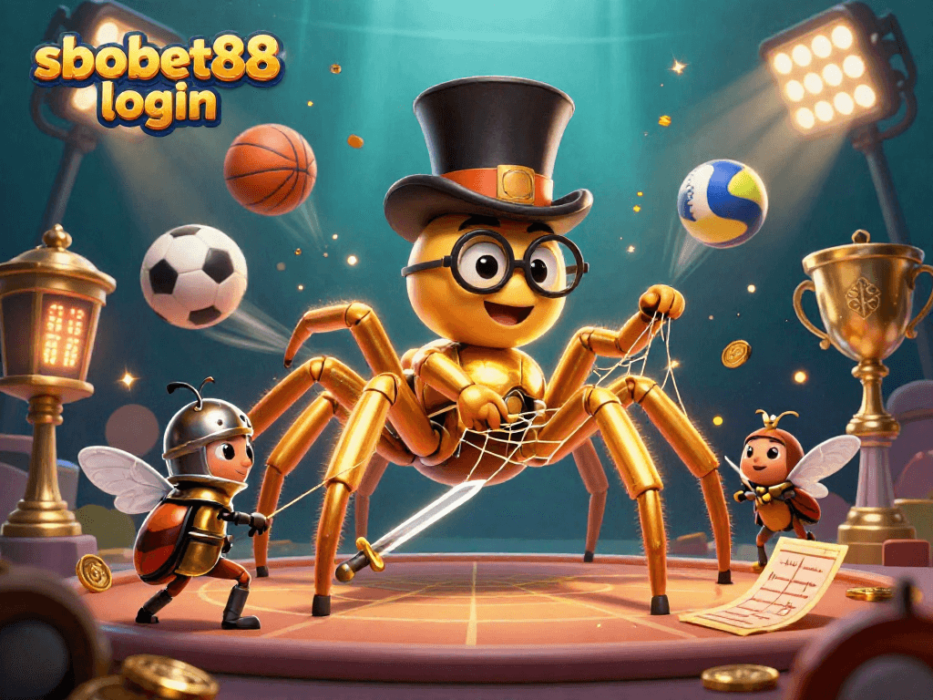 Experience the thrill of sbobet88 login with dynamic sports betting elements in a vibrant, engaging scene.