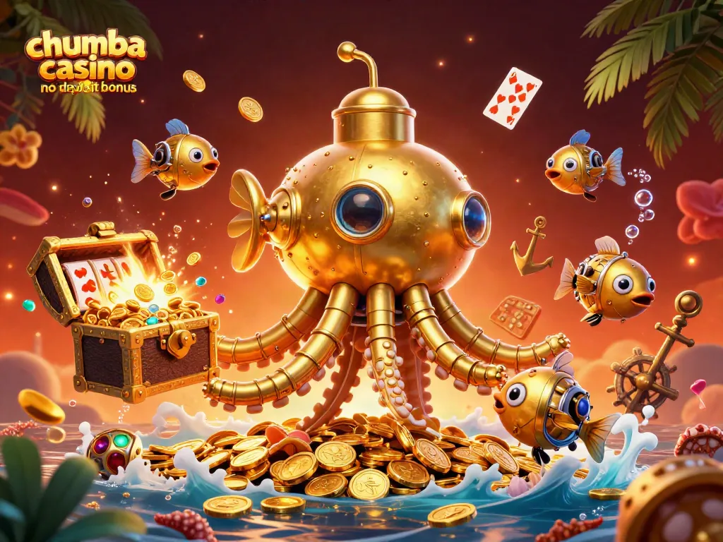 Experience the chumba casino no deposit bonus with vibrant 3D visuals of winning games and treasures.