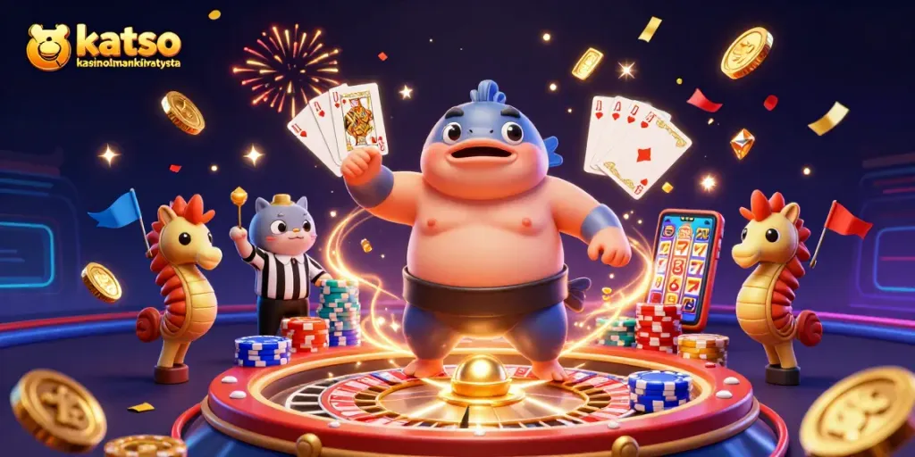 Engage with exciting games at katso kasinoilmankierratysta featuring a festive underwater casino scene.