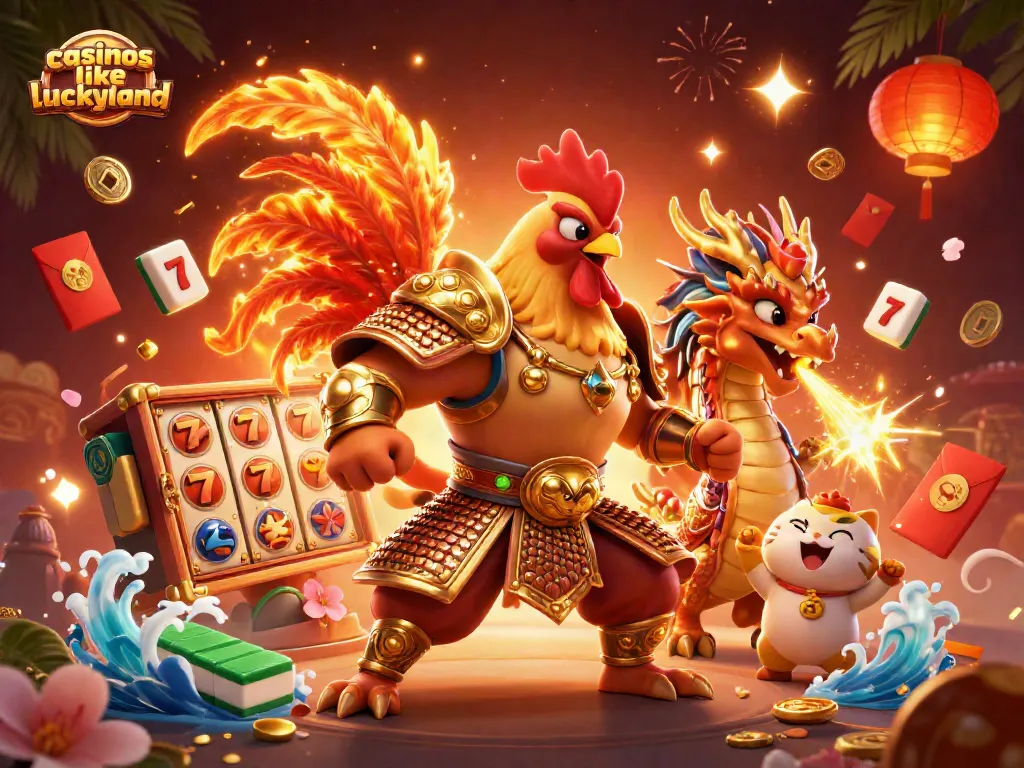 Experience thrilling gameplay at casinos like LuckyLand with captivating scenes and exciting symbols.