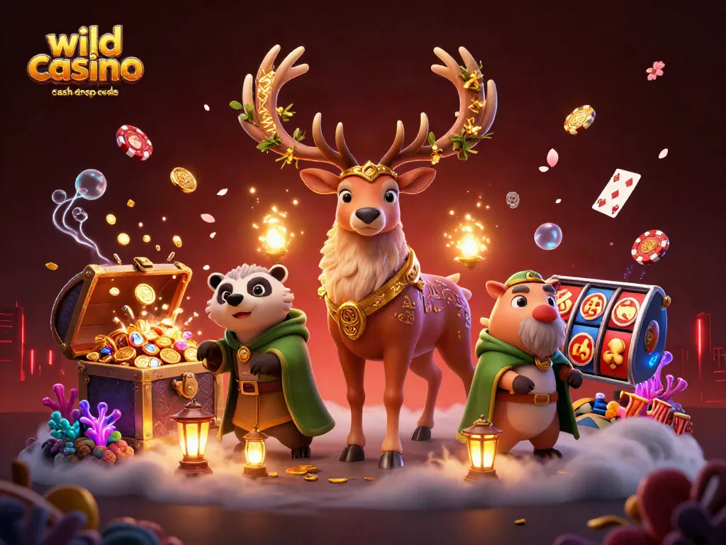 Use the wild casino cash drop code to claim your rewards in this colorful casino scene filled with action.