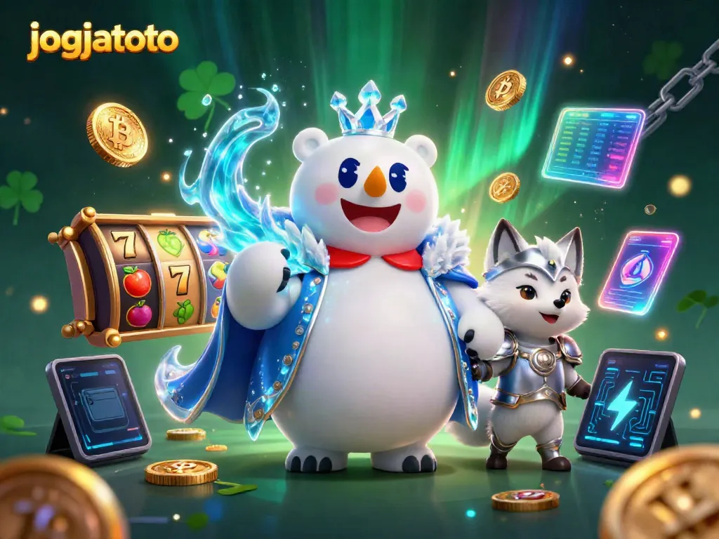 Experience exciting betting at jogjatoto with vibrant 3D characters and slot game elements.
