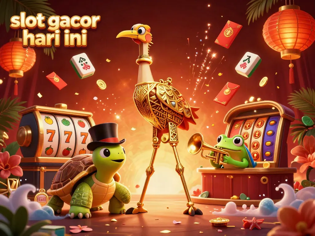 Spin the reels of slot gacor hari ini, featuring vibrant characters and winning elements.