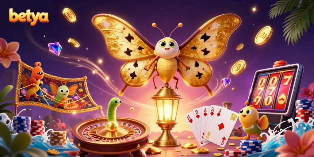 Engage with the vibrant casino world of betya featuring enchanting elements in an immersive 3D digital scene.