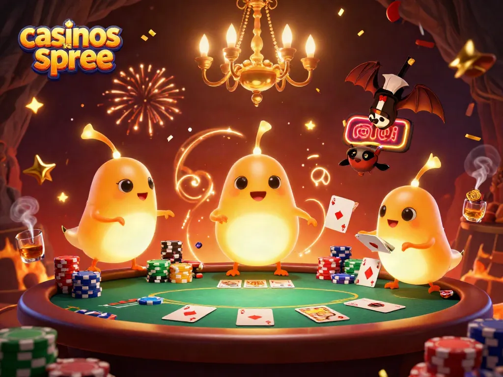 Experience exciting gameplay in casinos like spree, with colorful poker elements and a lively atmosphere.
