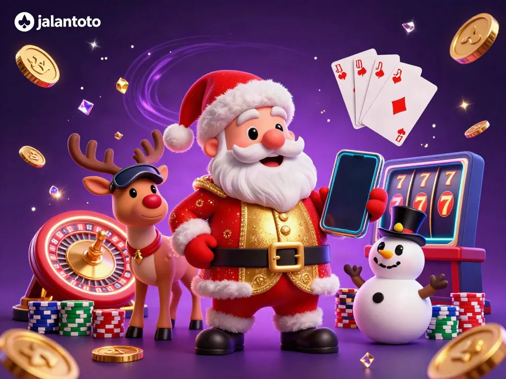 Permainan menarik di jalantoto dengan Santa Claus dan teman-temannya di kasino.