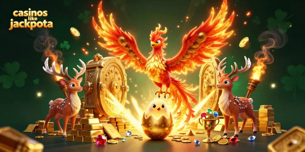 Experience exciting gameplay with casinos like jackpota, featuring vibrant characters and gold treasures.
