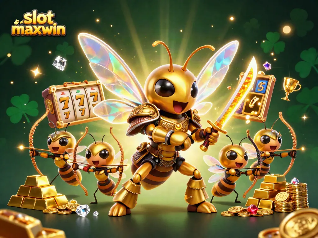 Experience slot maxwin adventures with our engaging 3D illustration of a lively casino scene.