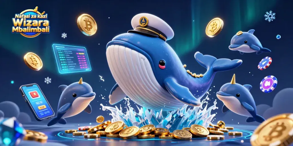 Nafasi za kazi Wizara Mbalimbali showcases a vibrant 3D casino scene featuring playful characters and dynamic gaming elements.