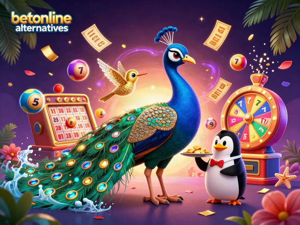 Experience thrilling betonline alternatives in a vibrant casino scene with dynamic game elements.