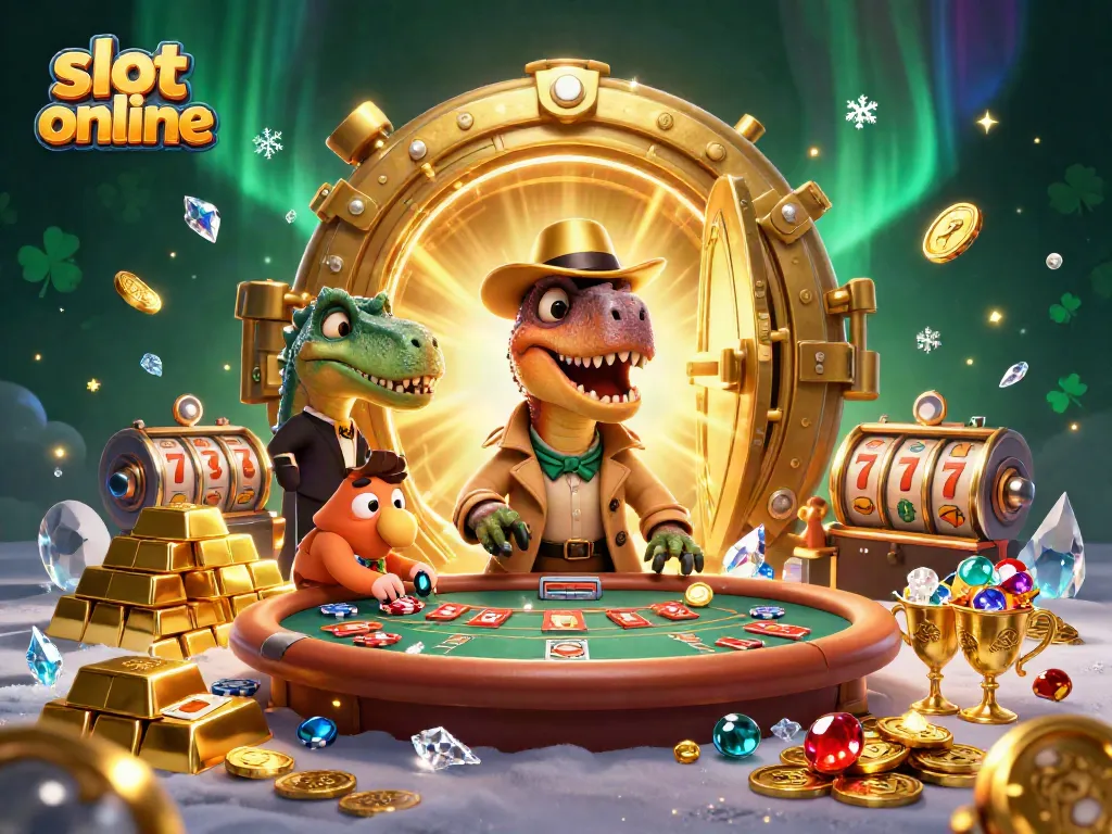 Menangkan jackpot di slot online dengan karakter 3D lucu dan elemen kasino yang penuh warna.