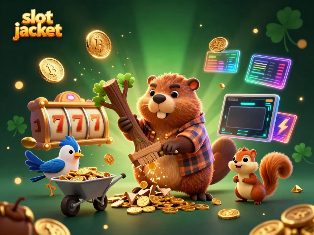 Experience thrilling moments with slot jackpot inspiration in this vibrant cartoon scene filled with animated characters and casino elements.