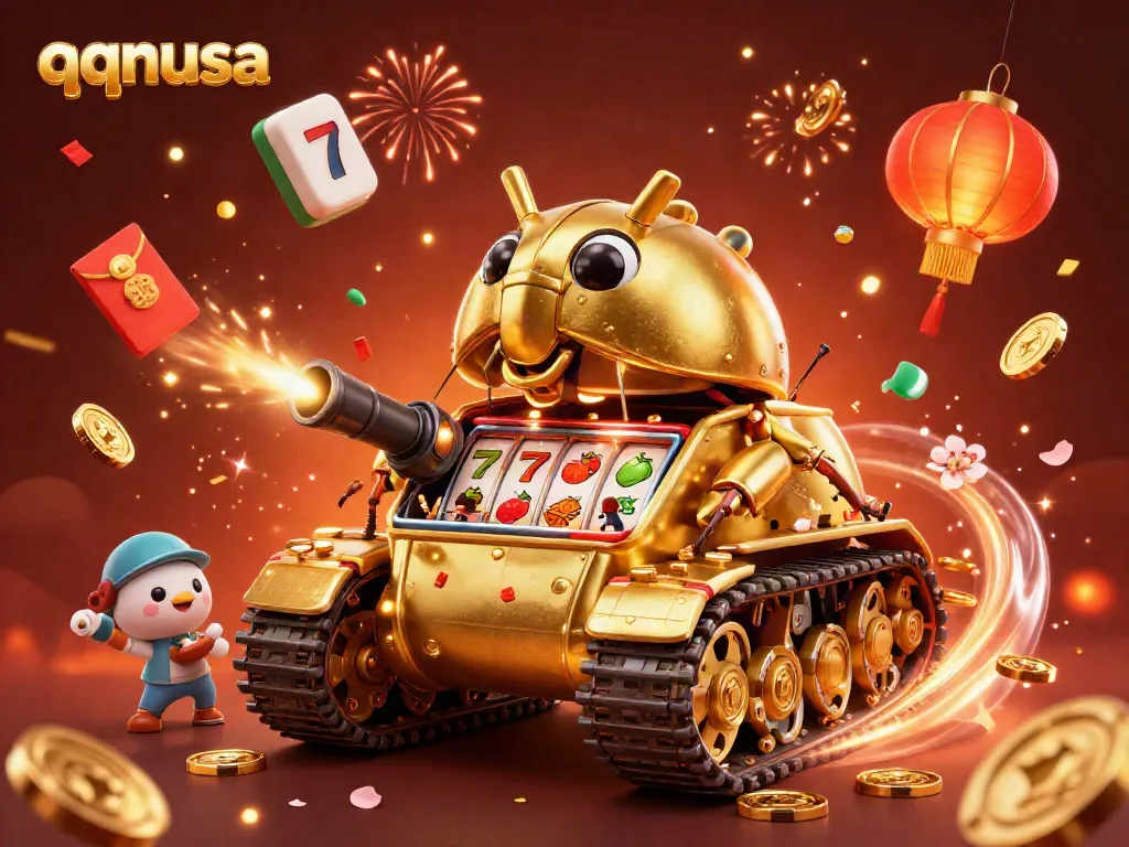 Experience the thrilling mini-casino inside the golden beetle tank as you play slots and win with qqnusa.