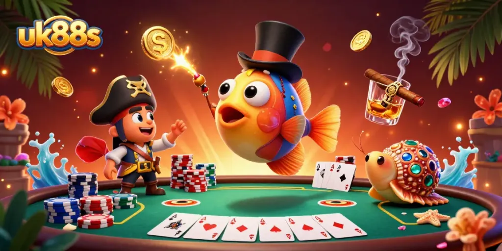 Engage with incredible uk88s gambling action featuring unique characters in a vibrant casino setting.