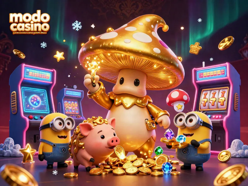 Engage with Modo Casino promo code no deposit bonus for free coins and jackpot opportunities in an animated 3D scene.