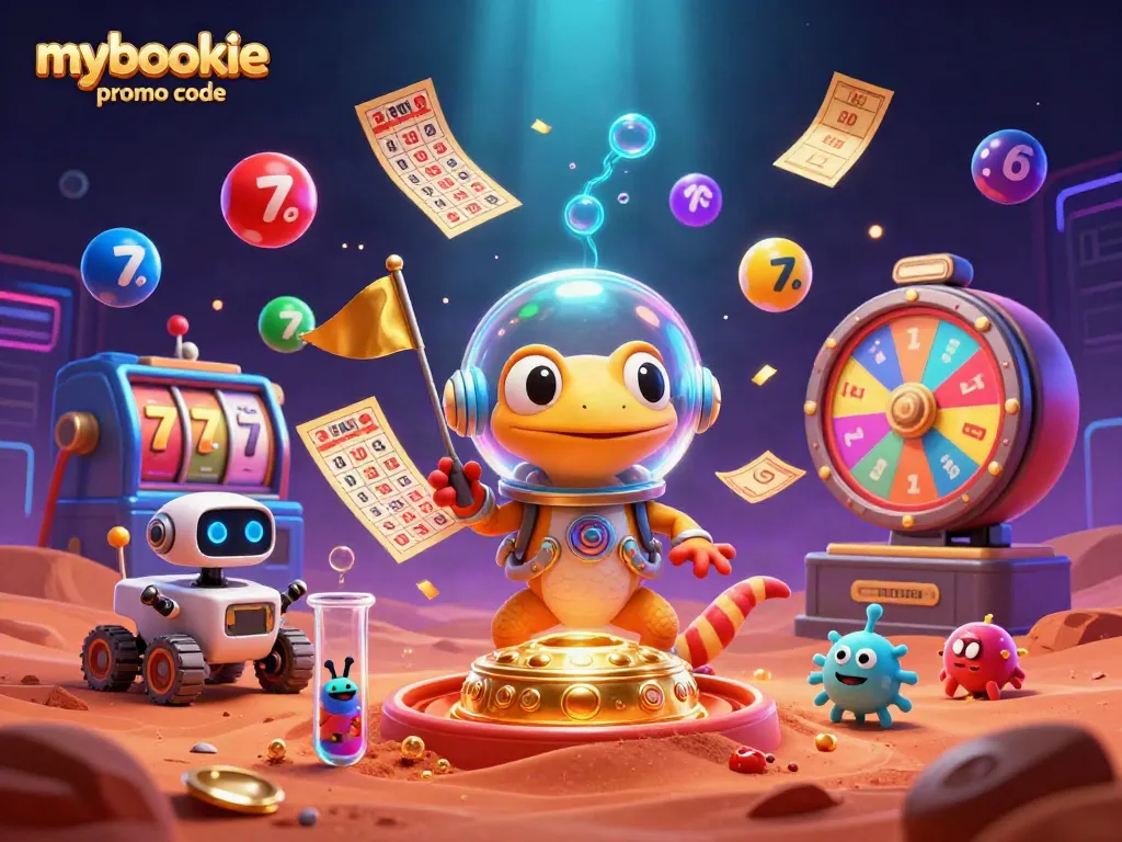 Engage with mybookie promo code for thrilling casino adventures featuring a Martian gecko exploring