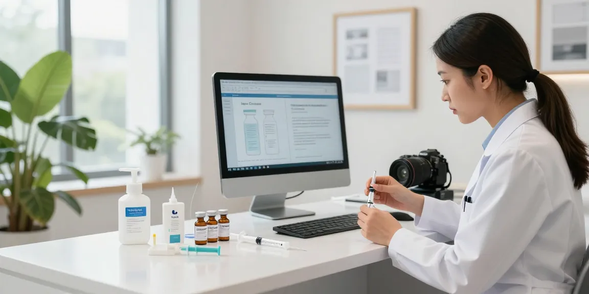 Lipo-C peptide for sale displayed in a modern wellness clinic, featuring healthcare professional preparing injections.